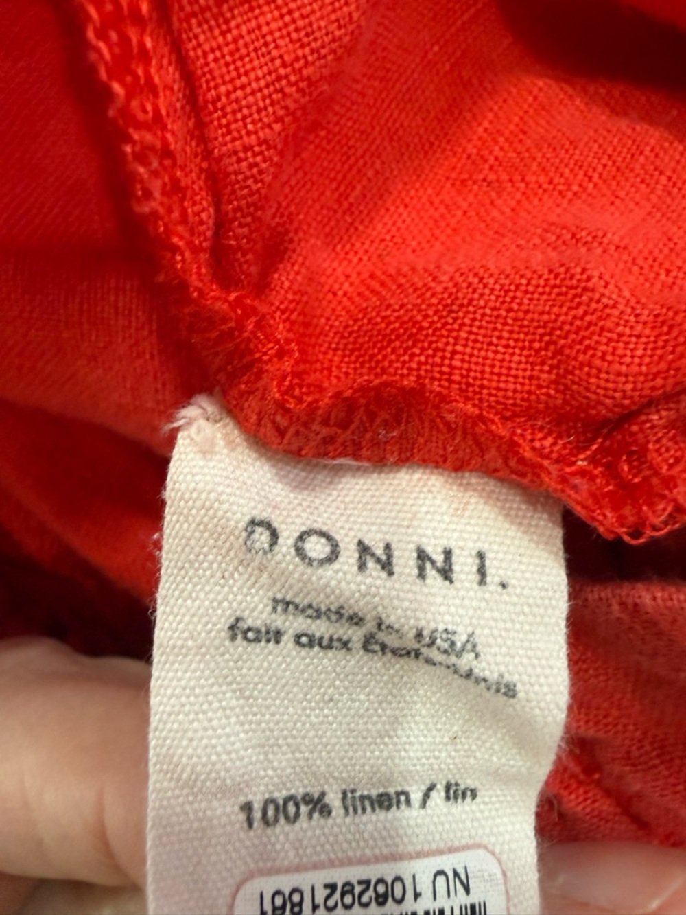 DONNI. Linen Pleated Pants-Small - Picture 7 of 7